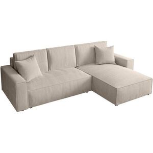 Beautysofa ROHOVÁ pohovka Parys L s funkcí spaní, krémová obraz