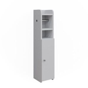 Vicco SKŘÍŇKA NA TOALETNÍ PAPÍR Fynn Bílá 17.6 x 82.2 cm s 1 dveřmi obraz
