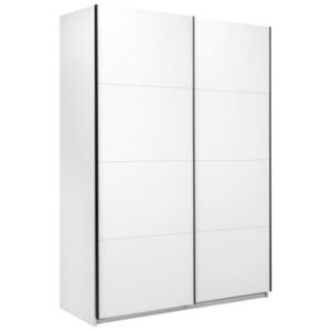 P & B ŠATNÍ SKŘÍŇ S POSUVNÝMI DVEŘM, bílá, 150/211, 5/61, 5 cm obraz
