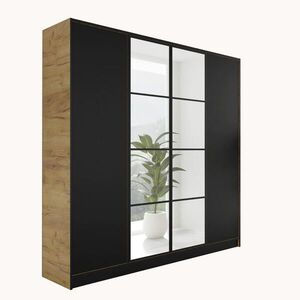 Kier Furniture ŠATNÍ SKŘÍŇ EDEN 4D v4 - 206, 4x205x39 cm - Dub Craft, Černá obraz
