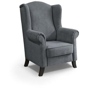 Beautysofa KŘESLO UŠÁK Leonardo šedé obraz