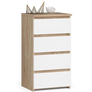 RAUMHIRSCH FURNITURE KOMODA dub Sonoma, bílá 74/40/35 obraz