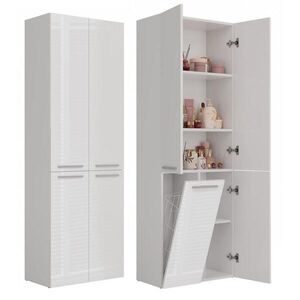 RAUMHIRSCH FURNITURE KOUZELNA SKŘÍŇKA Bílá, lesklá bílá 60/174/30 obraz
