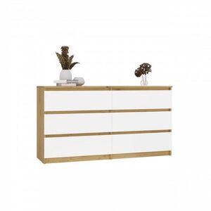 RAUMHIRSCH FURNITURE KOMODA antracitová, bílá 138/75/40 obraz