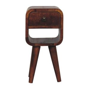 Artisan Furniture MEDIÁLNÍ SOUČÁST TV skříňka z masivního dřeva, 2 zásuvky, 1 otevřená police, severské nohy, hnědá obraz