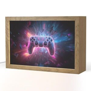 OnlyWow NOČNÍ LAMPIČKA Controller - Neon - Explosion - Abstraktní 30x20 cm obraz