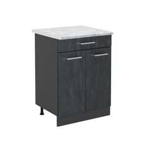 Vicco SPODNÍ SKŘÍŇKA KUCHYŇSKÉ LINKY R-Line Černý beton 60 cm PD Mramor obraz