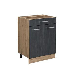 Vicco SPODNÍ SKŘÍŇKA KUCHYŇSKÉ LINKY R-Line Černý beton 60 cm bez pracovní desky obraz