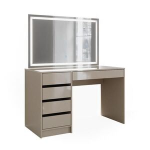 Vicco TOALETNÍ STOLEK Sherry Béžový vysoký lesk 120 cm se zrcadlem LED obraz