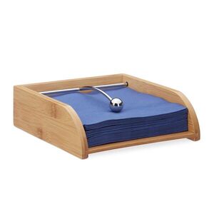 Relaxdays STOJAN přírodní bambus stříbrná kovová koule pro 33x33 cm obraz