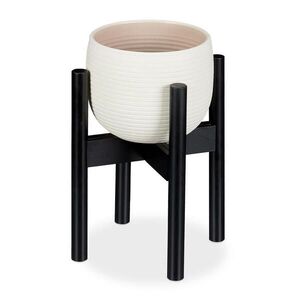 Relaxdays STOJAN Černý bambus nastavitelný výška 35, 5 cm obraz