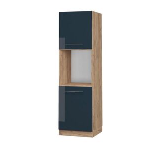 Vicco SKŘÍŇKA NA VESTAVĚNOU TROUBU Fame-Line Tmavě modrá s vysokým leskem 60 cm otevřený obraz