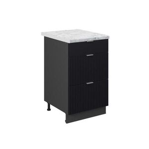 Vicco SPODNÍ SKŘÍŇKA KUCHYŇSKÉ LINKY Fame-Line, Černý pruhovaný/Antracit, 50 cm, PD Mramor obraz