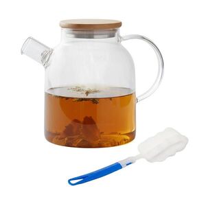 Relaxdays ČAJNÍK Transparentní borosilikátové sklo 1, 8 l obraz