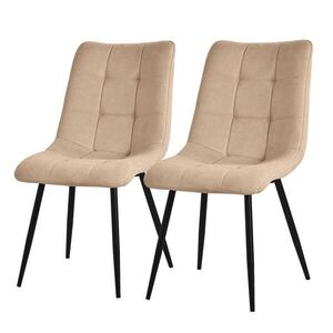 ML-DESIGN JÍDELNÍ ŽIDLE, SADA 2 KS, světle hnědý látkový potah obraz