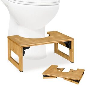 Relaxdays STOLIČKA přírodní bambus skládací 43 cm obraz