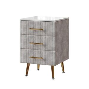 Vicco NOČNÍ STOLEK Velia Šedá 41 x 62 cm se 3 zásuvkami obraz