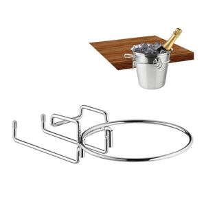 Relaxdays DRŽÁK na chladič vína Stříbrná kov na stůl 37 cm obraz
