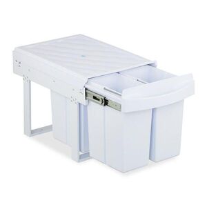 Relaxdays KOŠ Bílá vestavný výsuvný 4x 8 l obraz