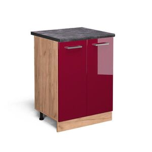 Vicco SPODNÍ SKŘÍŇKA KUCHYŇSKÉ LINKY R-Line Červená vysoký lesk 60 cm , PD Antracit obraz