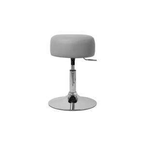 ML-DESIGN TOALETNÍ STOLIČKA Ø 33 cm světle šedá z umělé kůže obraz