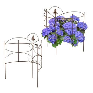 Relaxdays OPĚRA Hnědá Fleur de Lis 2dílná-sada železo obraz