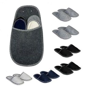 Relaxdays PAPUČE Vícebarevné filcové 6-párů-set obraz