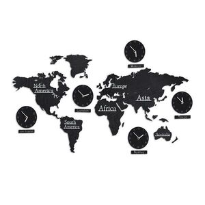 Relaxdays MAPA Přírodní dřevo 61x113 cm obraz