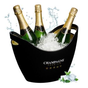 Relaxdays CHLADIČ Černý zlatý plast 8 l obraz