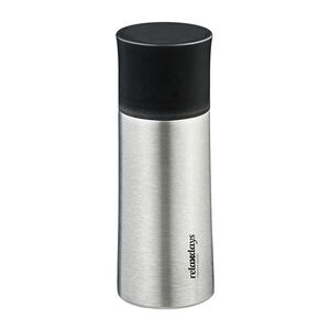 Relaxdays LÁHEV Stříbrná Černá nerezová 300 ml s hrnkem obraz