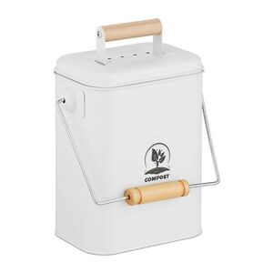 Relaxdays BIOKOŠ bílý 3, 5 l uhlíkový filtr obraz