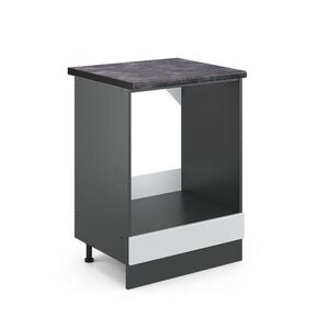 Vicco SKŘÍŇKA NA VESTAVĚNOU TROUBU R-Line Bílá vysoký lesk 60 cm , PD Antracit obraz