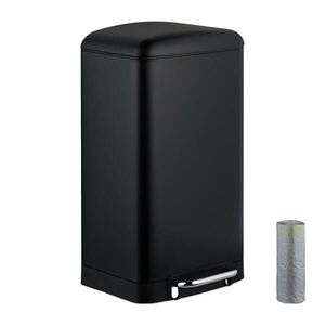 Relaxdays KOŠ Černý 30 l nerez Soft-Close obraz