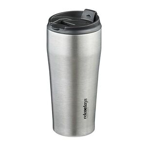 Relaxdays TERMOHRNEK Stříbrná Černá nerezová ocel 400 ml vakuově izolovaný obraz