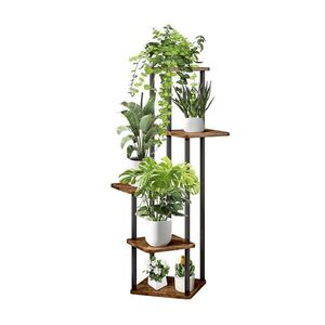 Relaxdays REGÁL Černý industriální 5 polic kov MDF 107 x 58 cm obraz