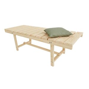 Relaxdays ZAHRADNÍ LAVICE přírodní 2místná bez opěradla 35x110x38 cm obraz