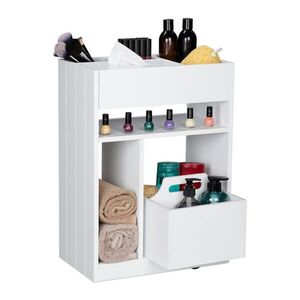 Relaxdays VOZÍK Bílý MDF vyjímatelný box obraz
