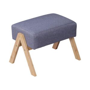 Relaxdays PODNOŽKA Šedá bambus látka 30 cm obraz