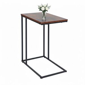 Relaxdays ODKLÁDACÍ STOLEK Černý tvar C MDF 64 cm obraz