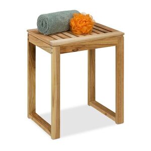 Relaxdays STOLIČKA Přírodní ořechové dřevo 46 cm obraz