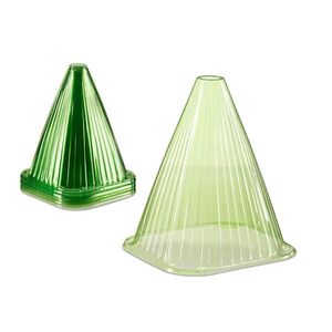 Relaxdays KLOBOUČEK na rostliny transparentní zelená sada-24 PVC obraz