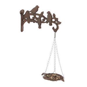 Relaxdays NAPAJEDLO Hnědá litina na stěnu 42x25x10, 5 cm obraz