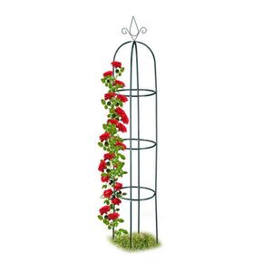 Relaxdays OBELISK Tmavě zelená ocel práškově lakovaná 200x40 cm obraz
