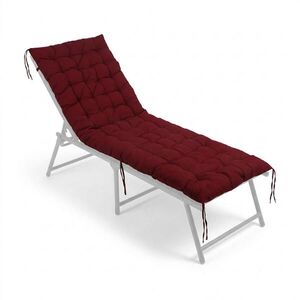 Relaxdays PODSEDÁK Červený prošívaný s vázacími pásky 190x70 cm obraz
