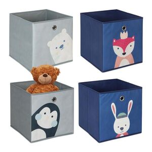 Relaxdays ÚLOŽNÝBOX Barevný 4dílná-sada skládací obraz