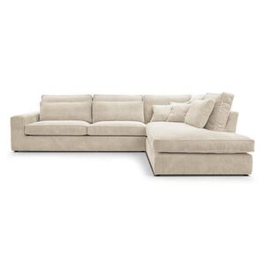Beautysofa ROHOVÁ pohovka Parma bez funkce spaní, manšestrová látka, krémová, pravá obraz