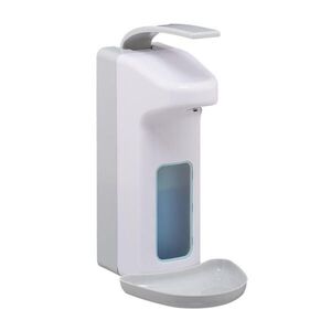 Relaxdays DÁVKOVAČ Bílá Šedá nástěnný na dezinfekci a mýdlo 1000 ml ABS obraz