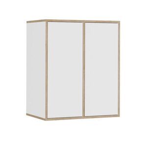 Vicco STĚNOVÁ POLICE Tetrix Bílá 63 x 75 cm se 2 dveřmi obraz