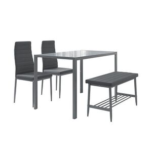 Vicco JÍDELNÍ SET Grand Šedá 120 x 70 cm 4dílná sada obraz