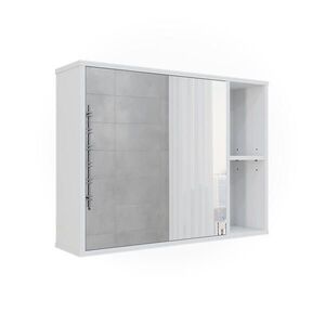 Vicco KOUPELNOVÁ SKŘÍŇKA SE ZRCADLEM Leano Bílá 80 x 60 cm obraz